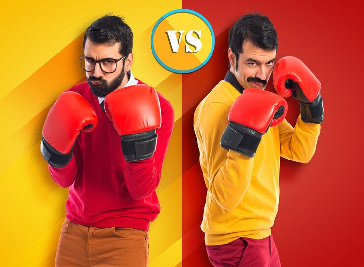 Foto grátis irmãos gémeos com luvas de boxe