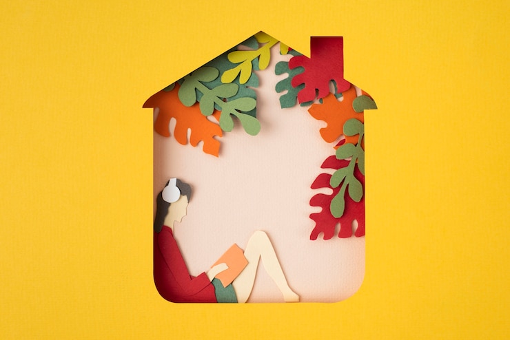 Foto grátis isolamento em papel, variedade de naturezas mortas