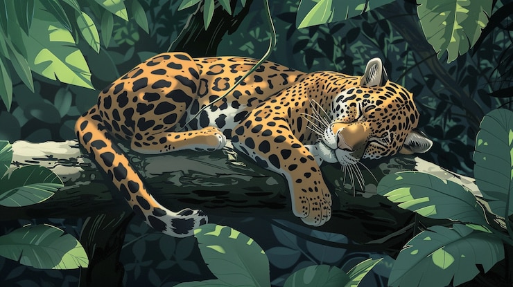 Foto grátis jaguar selvagem na selva
