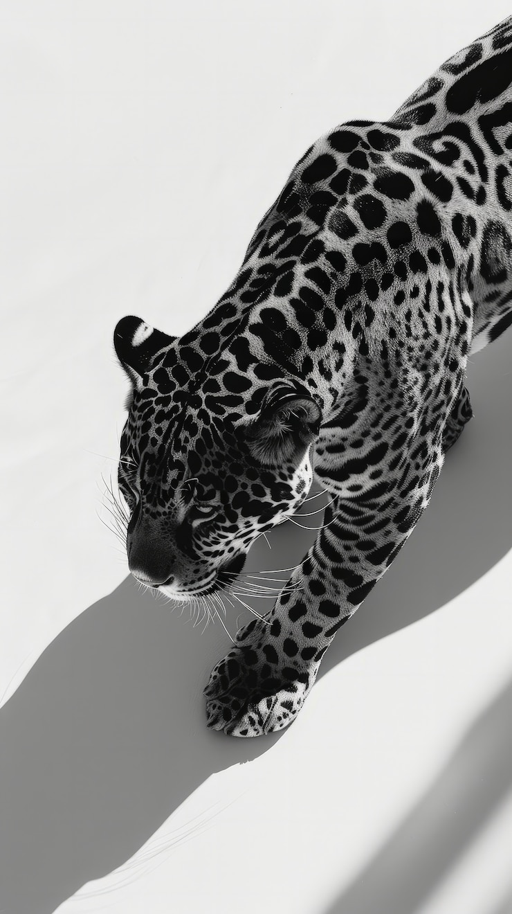 Foto grátis jaguares pretos e brancos na natureza