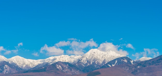 Japão da montanha do inverno