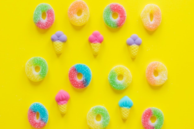 Jelly ring and ice-creams