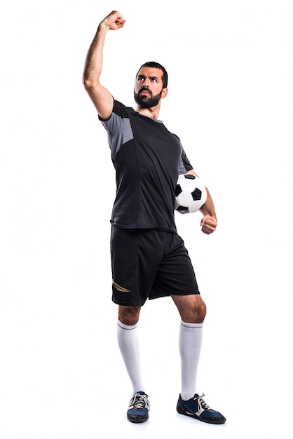 Jogador de futebol de sorte