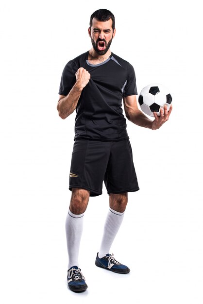 Jogador de futebol de sorte