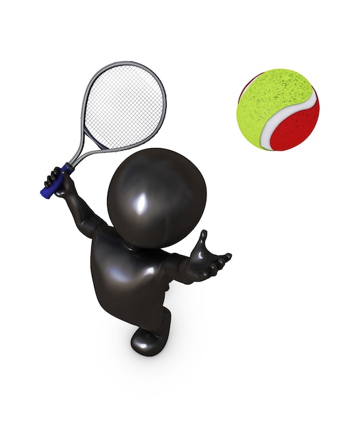 Foto grátis jogador de tênis que serve uma bola