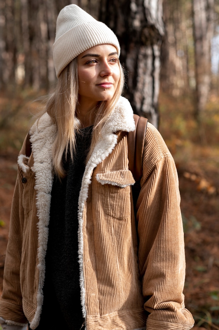 Foto grátis jovem curtindo seu acampamento de inverno