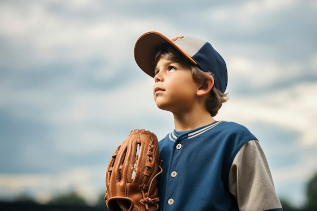 Foto grátis jovem jogador de beisebol no campo