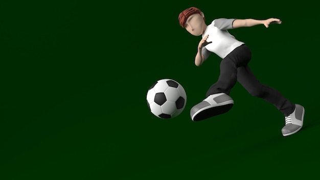 Foto grátis jovem jogando futebol