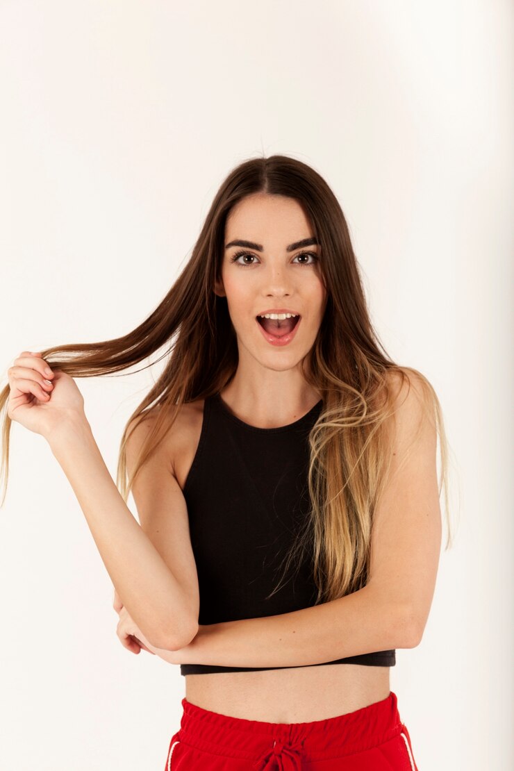 Foto grátis jovem, posar, surpresa, rosto