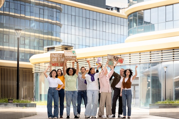 Jovens ativistas em ação