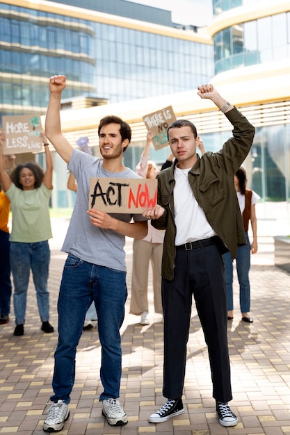 Jovens ativistas em ação