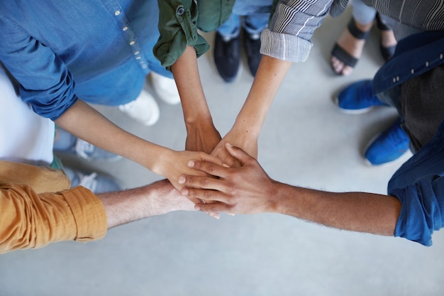 Jovens colegas trabalhando juntos em um café