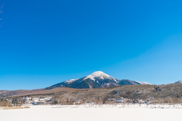 lago congelado no tempo de inverno