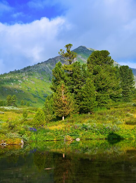 Lago das montanhas. Altai, Suberia