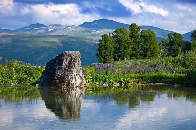 Lago das montanhas