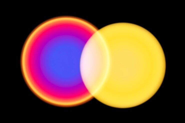 Foto grátis lâmpada do projetor do pôr do sol com efeito de luz led gradiente