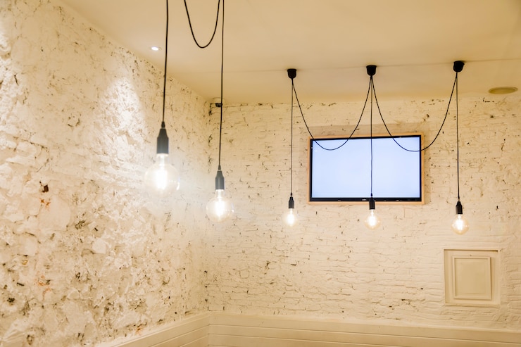 Foto grátis lâmpadas decorativas modernas