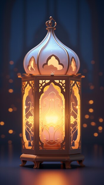 Lanterna de celebração do Ramadão 3D