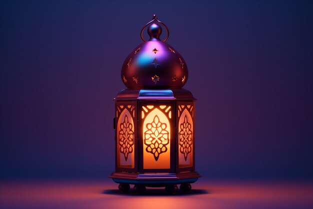 Lanterna de celebração do Ramadão 3D