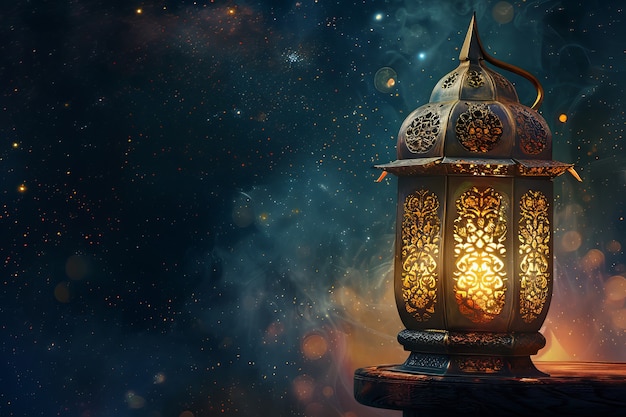 Lanterna de estilo fantasia para a celebração islâmica do Ramadã