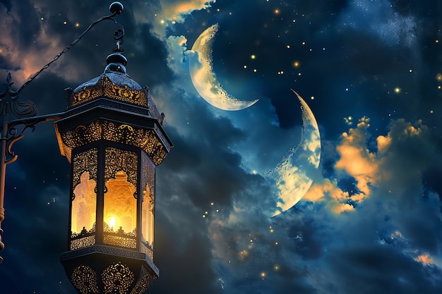 Foto grátis lanterna de estilo fantasia para a celebração islâmica do ramadã