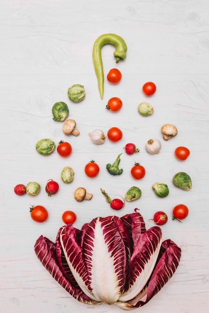 Foto grátis legumes perto de repolho