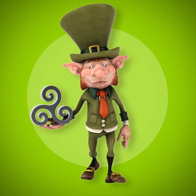 Foto grátis leprechaun divertido - ilustração 3d