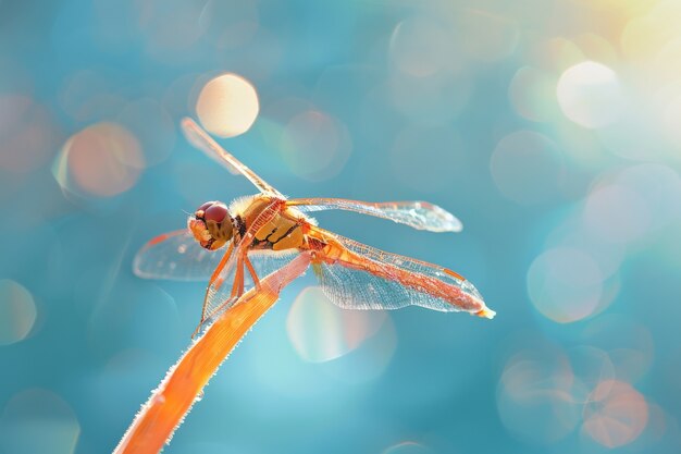 Foto grátis libélula fotorrealista na natureza