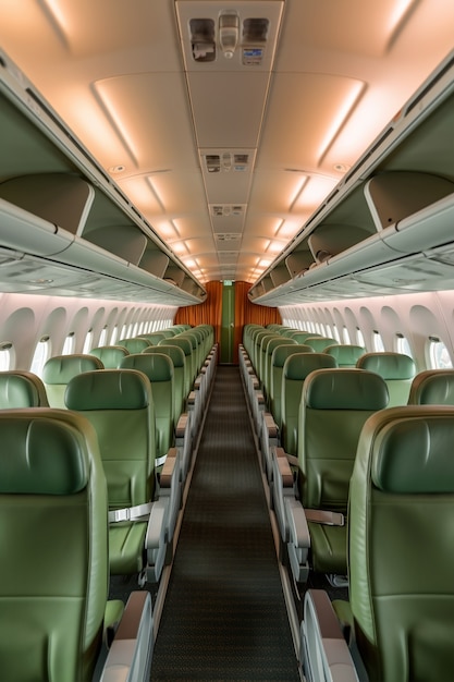Foto grátis limpe o interior do avião