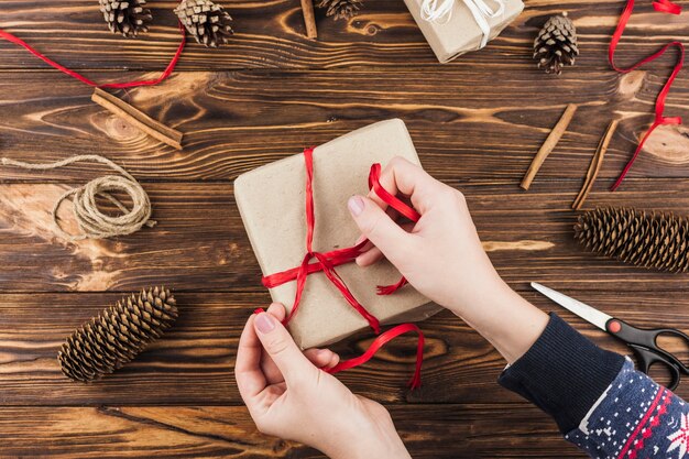 Linda composição de presentes de natal