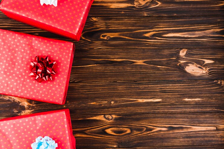 Foto grátis linda composição de presentes de natal