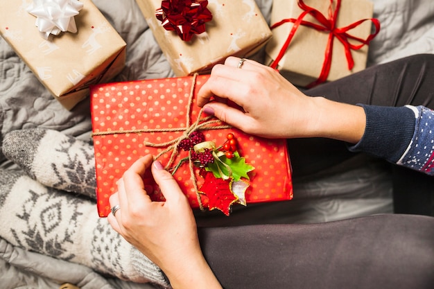 Linda composição de presentes de natal