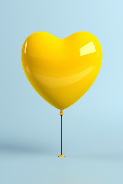 Linda forma de coração amarelo