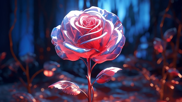 Foto grátis linda rosa rosa ao ar livre