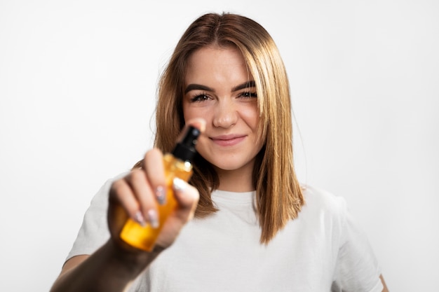 Foto grátis lindo cabelo tratado com queratina