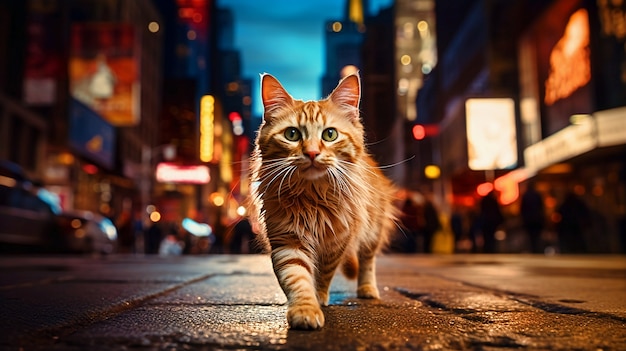 Foto grátis lindo gato peludo ao ar livre