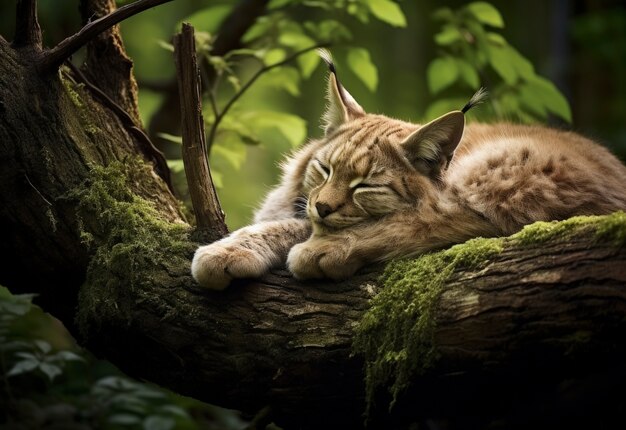 Foto grátis lindo lince na natureza