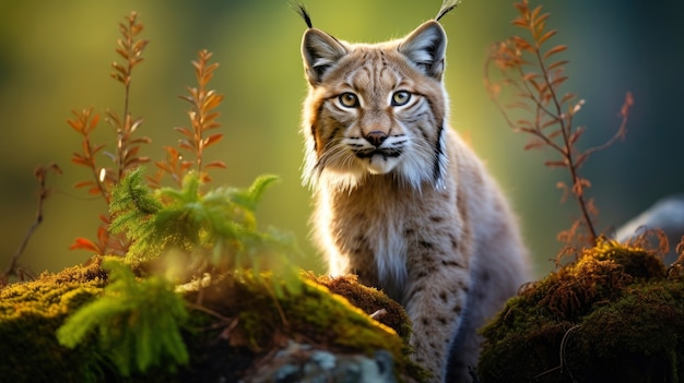 Foto grátis lindo lince na natureza