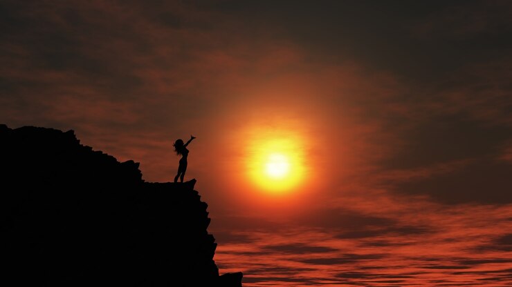 Foto grátis lindo pôr do sol