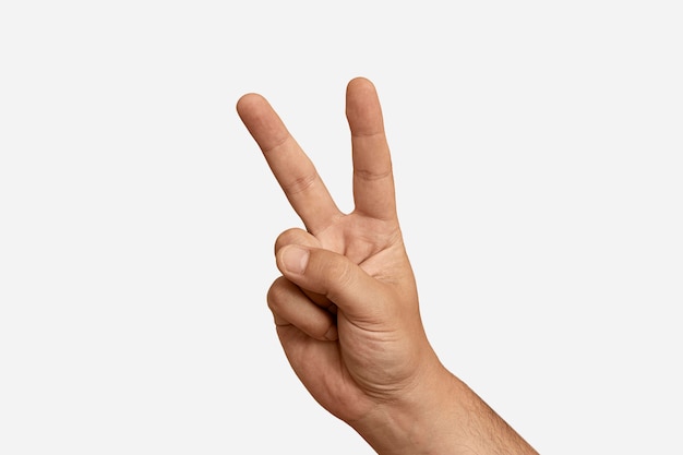 Linguagem de sinais gesto com a mão