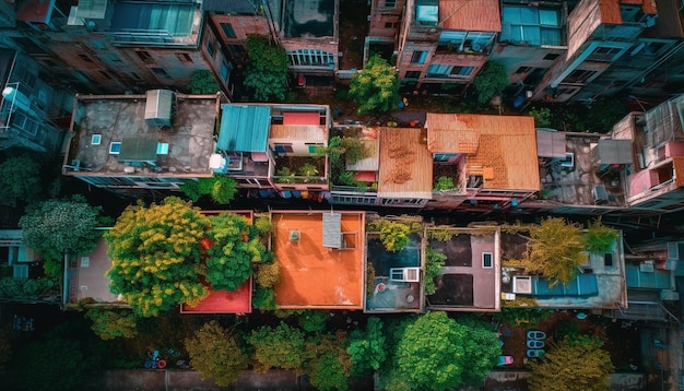 Foto grátis linha do horizonte da cidade iluminada repleta de vida urbana gerada por ia