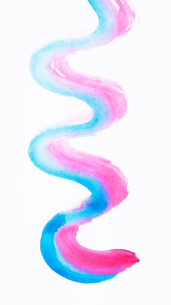 Linhas curvas em aquarela