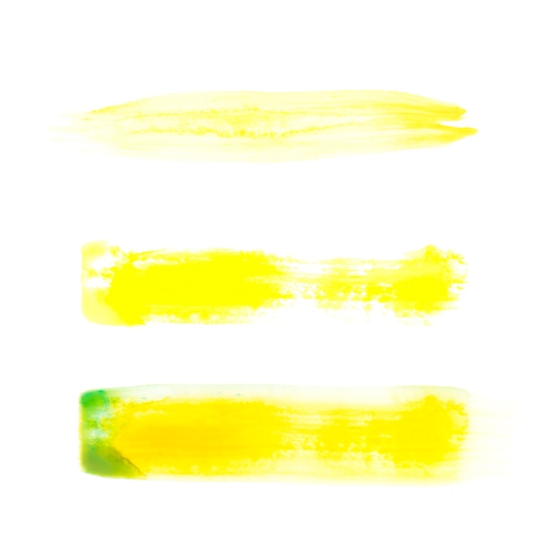 Linhas de pinceladas amarelas