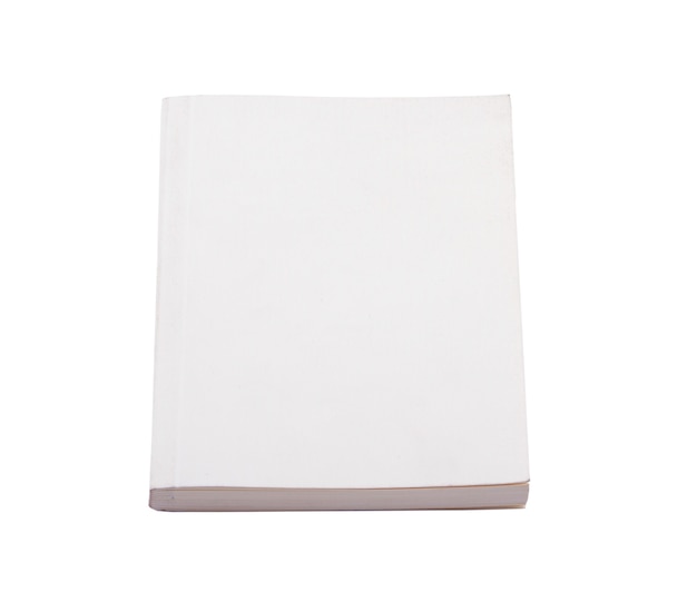 Livro branco isolado em um fundo branco