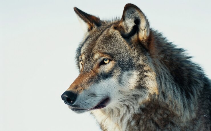Foto grátis lobo selvagem na natureza