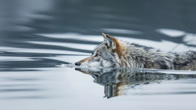 Foto grátis lobo selvagem na natureza