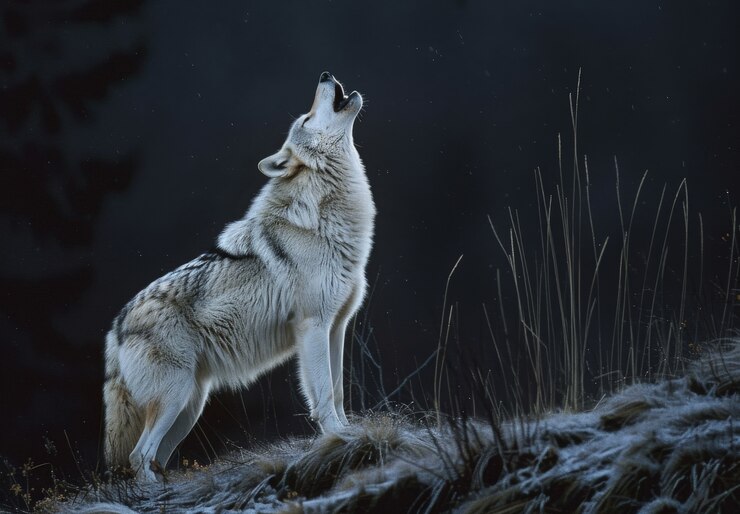 Foto grátis lobo selvagem na natureza