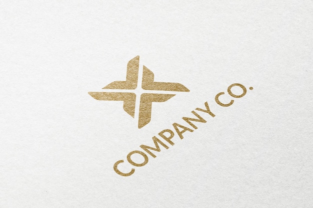 Logotipo da empresa Company Co. em relevo dourado