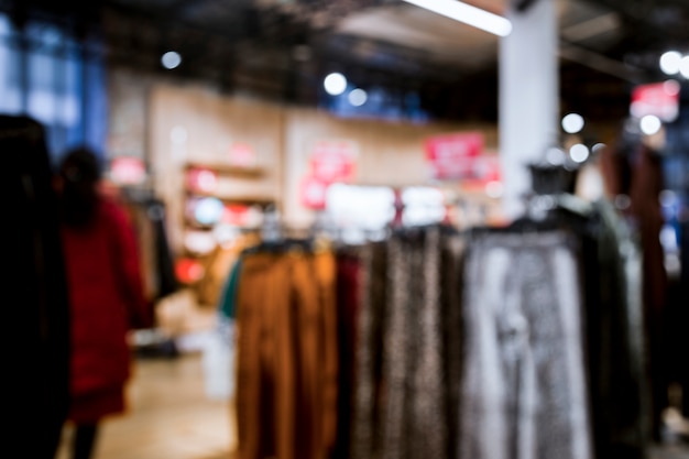 Foto grátis loja de roupas com efeito borrado