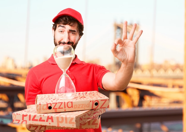 Foto grátis louco comerciante expressão feliz